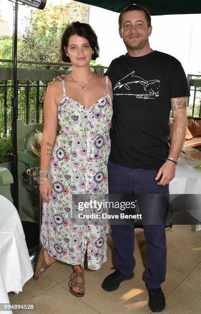 Pixie Geldof and Tyrone Wood attend the Project Zero and For Good Causes charity dinner at The Ivy Kensington Brasserie on July 9, 2018 in London,...