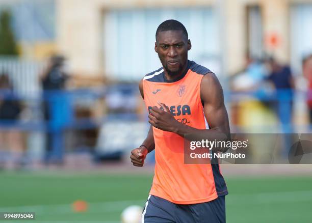 Karl Toko Ekambi of Villarreal CF during the first training of the season 2018-2019, at Ciudad Deportiva of Miralcamp, 9 July 2018 in Vila-real, Spain