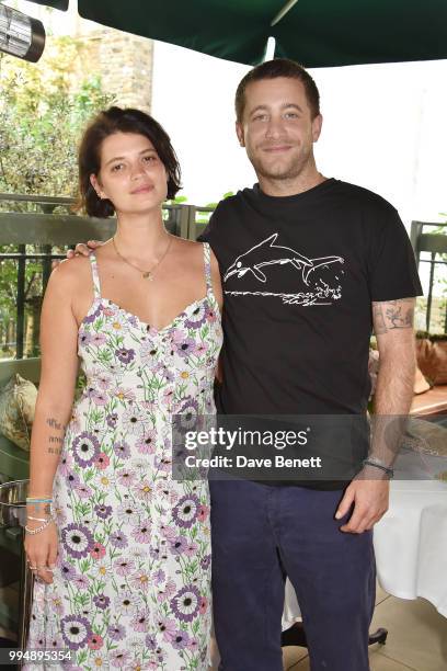 Pixie Geldof and Tyrone Wood attend the Project Zero and For Good Causes charity dinner at The Ivy Kensington Brasserie on July 9, 2018 in London,...