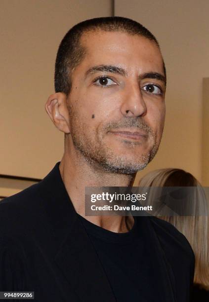 Wissam al Mana attends the Bansky 'Greatest Hits 2002-2008" exhibition VIP preview at Lazinc on July 9, 2018 in London, England.