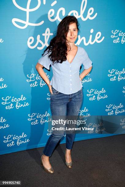 Actress Baya Rehaz attends "L'Ecole est Finie" Paris Premiere at UGC Cine Cite Bercy on July 9, 2018 in Paris, France.