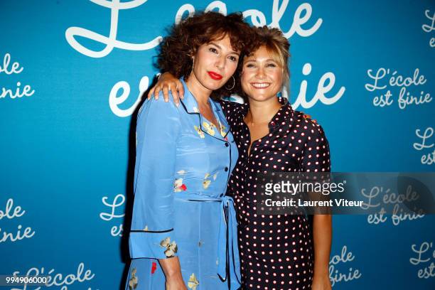 Director Anne Depetrini and Actress Berengere Krief attend "L'Ecole est Finie" Paris Premiere at UGC Cine Cite Bercy on July 9, 2018 in Paris, France.