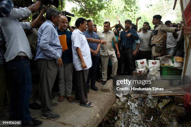 Delhi Chief Minister Arvind Kejriwal along with Deputy Chief Minister Manish Sisodia visited Ambedkar Nagar for an on-field inspection of the...