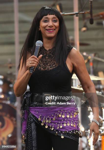 Debbie Sledge of Sister Sledge performs during Classic Open Air at Gendarmenmarkt on July 9, 2018 in Berlin, Germany.