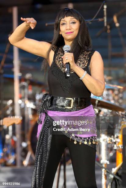 Debbie Sledge of Sister Sledge performs during Classic Open Air at Gendarmenmarkt on July 9, 2018 in Berlin, Germany.