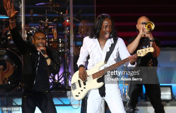 Verdine White of Earth, Wind and Fire performs during Classic Open Air at Gendarmenmarkt on July 9, 2018 in Berlin, Germany.