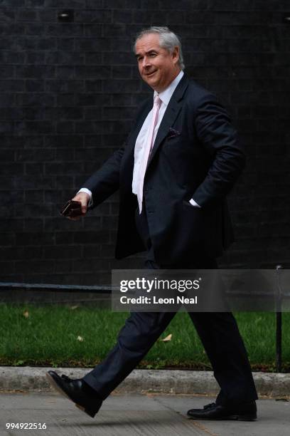 Geoffrey Cox arrives at number 10 Downing Street before accepting the position of Attorney General following a reshuffle after the resignation of...