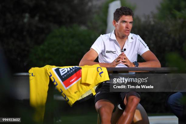 Greg Van Avermaet of Belgium and BMC Racing Team Yellow Leader Jersey / Interview / during the 105th Tour de France 2018, Stage 3 a 35,5km Team time...