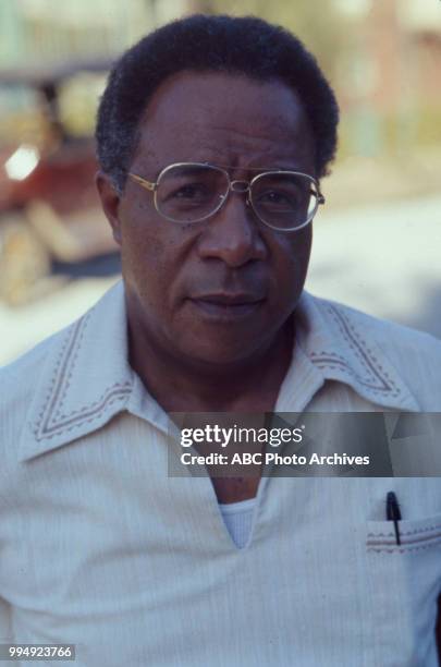 Alex Haley appearing on 'Roots: One Year Later'.
