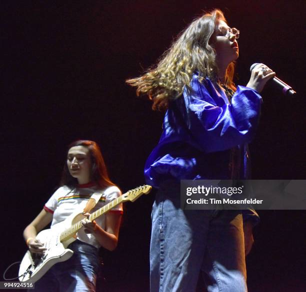 Clairo performs in support of her "diary 001" release at the Bill Graham Civic Auditorium on June 30, 2018 in San Francisco, California.