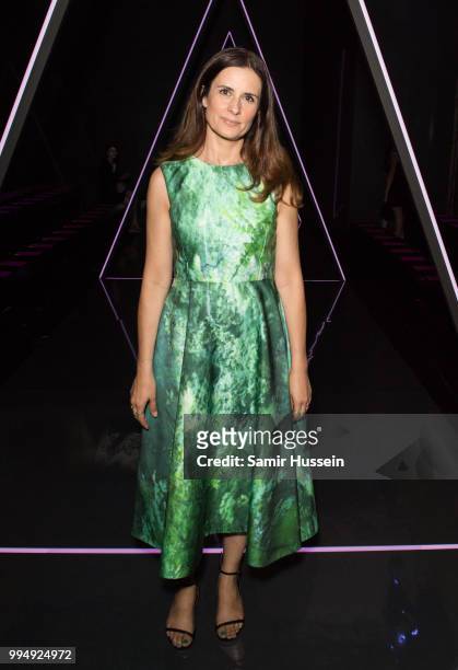 Livia Firth attends the Ralph & Russo Couture Haute Couture Fall/Winter 2018-2019 show as part of Haute Couture Paris Fashion Week on July 2, 2018 in...