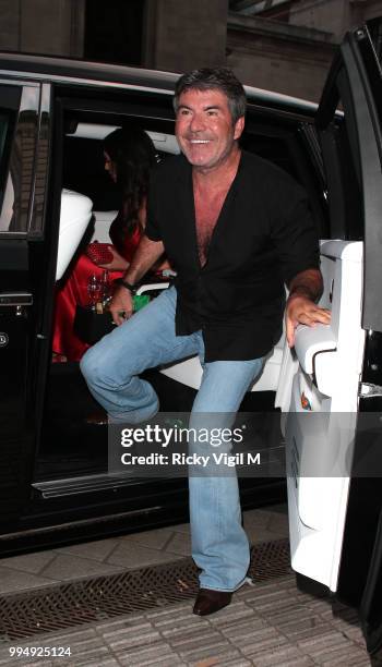 Simon Cowell seen attending Syco - summer party at Victoria and Albert Museum on July 9, 2018 in London, England.