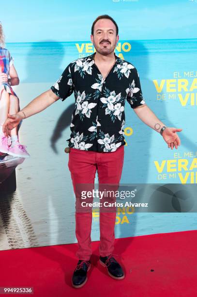 Actor Alex O'Dogherty attends 'El Mejor Verano De Mi Vida' premiere at the Capitol cinema on July 9, 2018 in Madrid, Spain.
