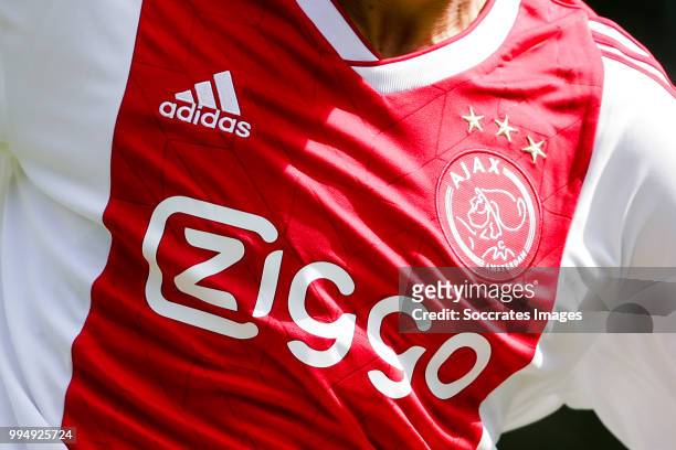 Home shirt of Ajax during the Club Friendly match between Ajax v FC Nordsjaelland at the Sportpark Putter Eng on July 7, 2018 in Putten Netherlands