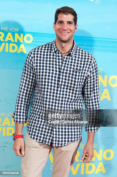 Julian Contreras attends 'El Mejor Verano De Mi Vida' premiere at the Capitol cinema on July 9, 2018 in Madrid, Spain.