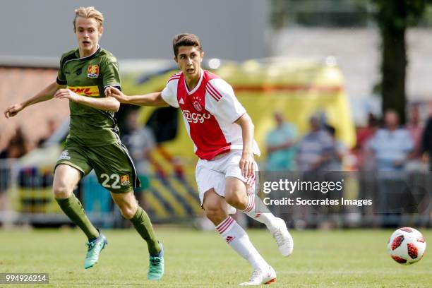 Sebastian Pasquali of Ajax during the Club Friendly match between Ajax v FC Nordsjaelland at the Sportpark Putter Eng on July 7, 2018 in Putten...