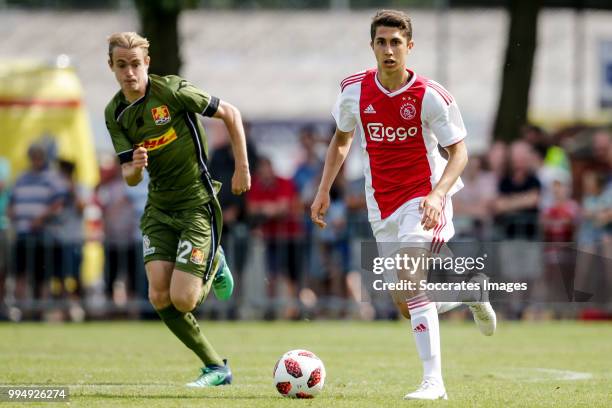 Sebastian Pasquali of Ajax during the Club Friendly match between Ajax v FC Nordsjaelland at the Sportpark Putter Eng on July 7, 2018 in Putten...