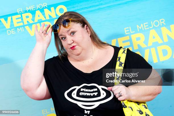 Actress Itziar Castro attends 'El Mejor Verano De Mi Vida' premiere at the Capitol cinema on July 9, 2018 in Madrid, Spain.