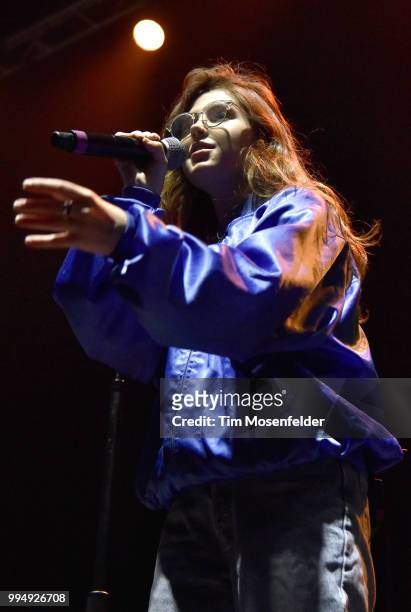 Clairo performs in support of her "diary 001" release at the Bill Graham Civic Auditorium on June 30, 2018 in San Francisco, California.