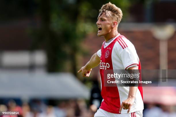 Kaj Sierhuis of Ajax during the Club Friendly match between Ajax v FC Nordsjaelland at the Sportpark Putter Eng on July 7, 2018 in Putten Netherlands