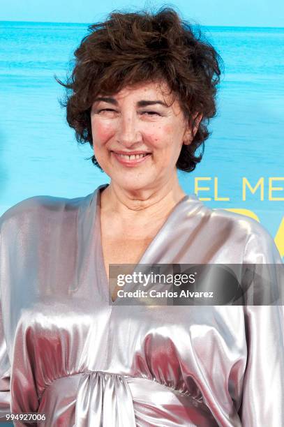 Actress Isabel Ordaz attends 'El Mejor Verano De Mi Vida' premiere at the Capitol cinema on July 9, 2018 in Madrid, Spain.