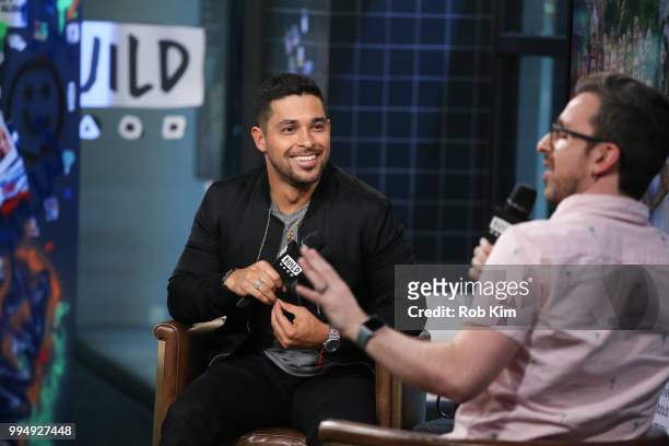 Wilmer Valderrama talks about "The Hollywood Puppet Show" at Build Studio on July 9, 2018 in New York City.