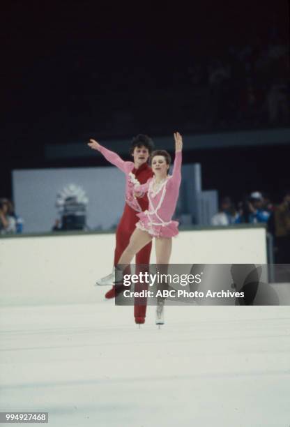 Sarajevo, Bosnia-Herzegovina Oleg Makarov, Larisa Selezneva in the pairs skating competition at the 1984 Winter Olympics / XIV Olympic Winter Games,...