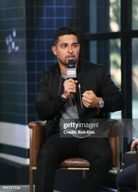 Wilmer Valderrama talks about "The Hollywood Puppet Show" at Build Studio on July 9, 2018 in New York City.
