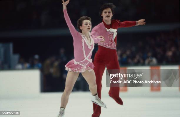 Sarajevo, Bosnia-Herzegovina Oleg Makarov, Larisa Selezneva in the pairs skating competition at the 1984 Winter Olympics / XIV Olympic Winter Games,...