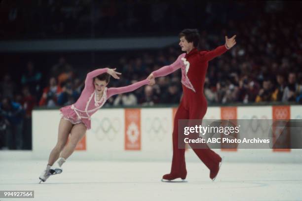 Sarajevo, Bosnia-Herzegovina Oleg Makarov, Larisa Selezneva in the pairs skating competition at the 1984 Winter Olympics / XIV Olympic Winter Games,...