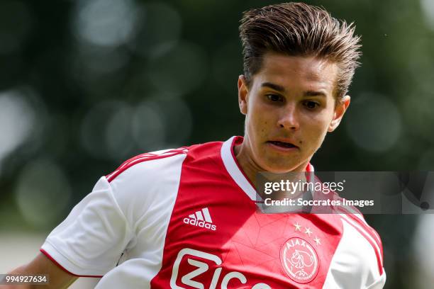 Victor Jensen of Ajax during the Club Friendly match between Ajax v FC Nordsjaelland at the Sportpark Putter Eng on July 7, 2018 in Putten Netherlands