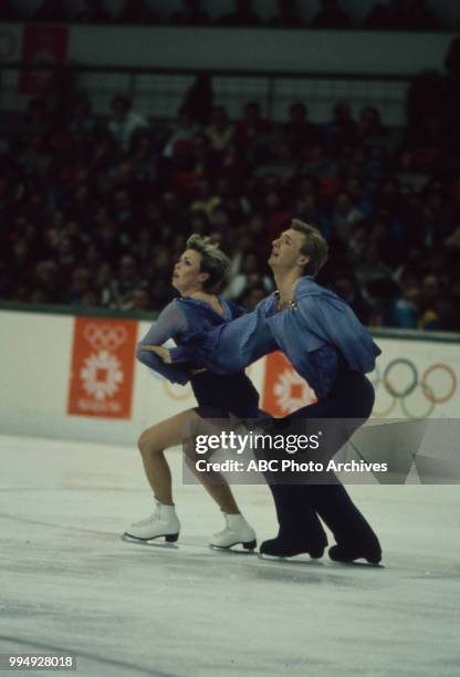 Sarajevo, Bosnia-Herzegovina Jayne Torvill, Christopher Dean in the ice dancing competition at the 1984 Winter Olympics / XIV Olympic Winter Games,...