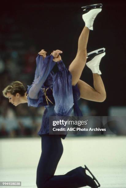 Sarajevo, Bosnia-Herzegovina Jayne Torvill, Christopher Dean in the ice dancing competition at the 1984 Winter Olympics / XIV Olympic Winter Games,...