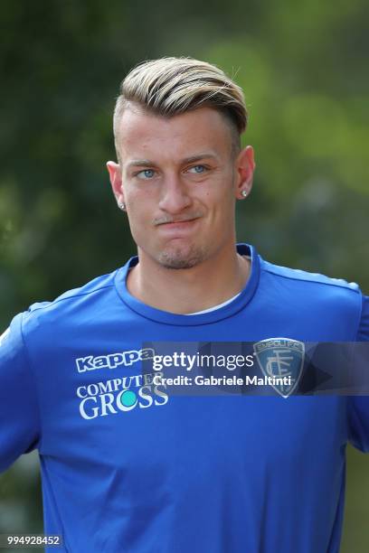 Antonino La Gumina of Empoli Fc in action during the training session on July 9, 2018 in Empoli, Italy.