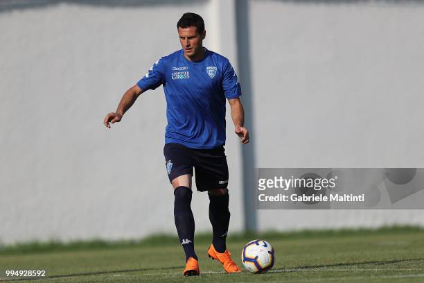 Manuel Pasqual of Empoli Fc in action during the training session on July 9, 2018 in Empoli, Italy.