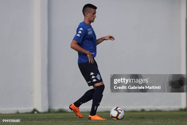 Arnel Jakupovic of Empoli Fc in action during the training session on July 9, 2018 in Empoli, Italy.