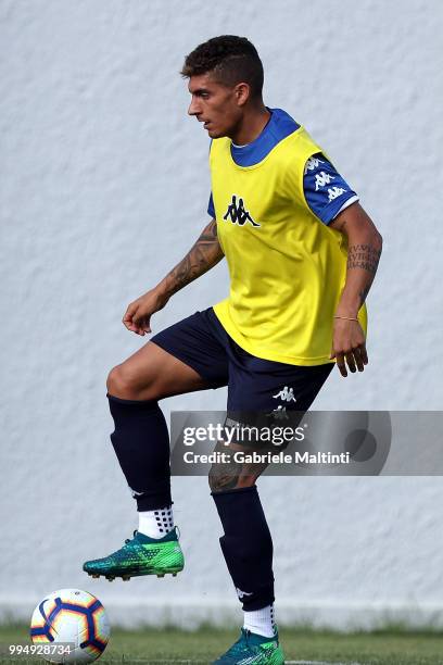 Giovanni Di Lorenzo of Empoli Fc in action during the training session on July 9, 2018 in Empoli, Italy.