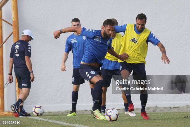 Levan Mchedlidze of Empoli Fc in action during the training session on July 9, 2018 in Empoli, Italy.