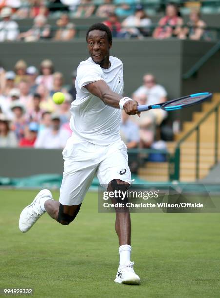 Mens Singles - Gael Monfils v Kevin Anderson - Gael Monfils at All England Lawn Tennis and Croquet Club on July 9, 2018 in London, England.