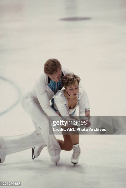 Sarajevo, Bosnia-Herzegovina Christopher Dean, Jayne Torvill in the ice dancing competition at the 1984 Winter Olympics / XIV Olympic Winter Games,...