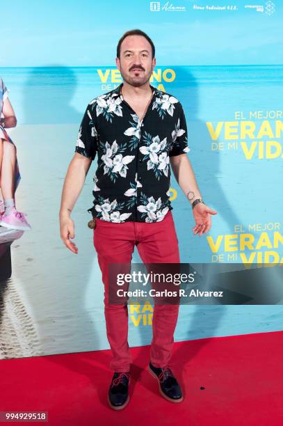 Actor Alex O'Dogherty attends 'El Mejor Verano De Mi Vida' premiere at the Capitol cinema on July 9, 2018 in Madrid, Spain.