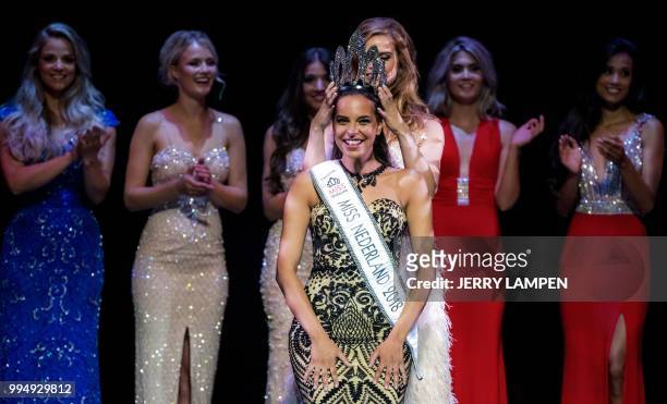 Rahima Dirkse wins the Miss Netherlands 2018 pageant in Scheveningen, The Netherlands, on July 9, 2018. / Netherlands OUT