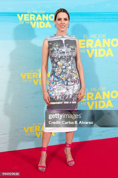 Actress Maggie Civantos attends 'El Mejor Verano De Mi Vida' premiere at the Capitol cinema on July 9, 2018 in Madrid, Spain.