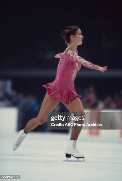 Sarajevo, Bosnia-Herzegovina Katarina Witt in the Ladies' figure skating competition at the 1984 Winter Olympics / XIV Olympic Winter Games,...