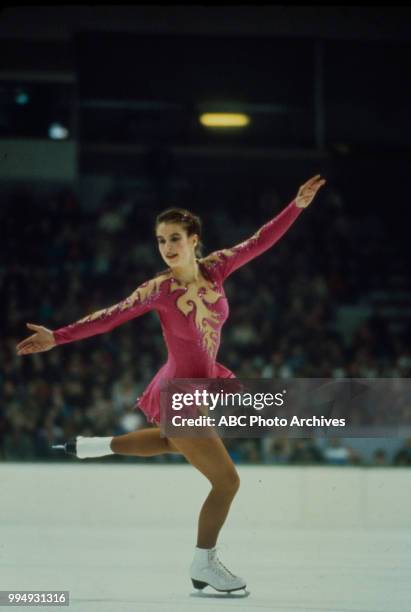 Sarajevo, Bosnia-Herzegovina Katarina Witt in the Ladies' figure skating competition at the 1984 Winter Olympics / XIV Olympic Winter Games,...