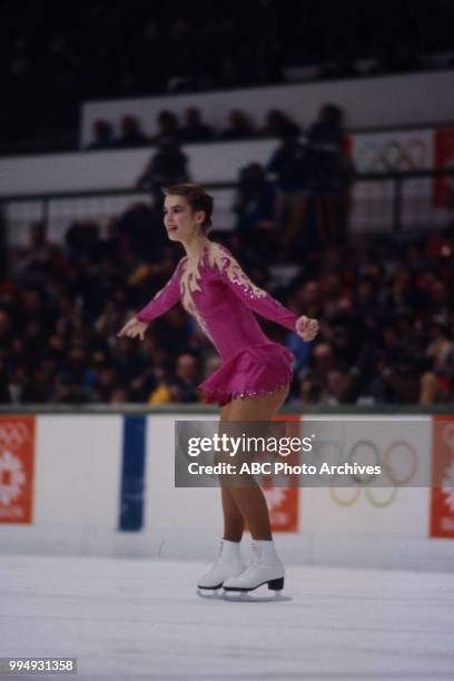 Sarajevo, Bosnia-Herzegovina Katarina Witt in the Ladies' figure skating competition at the 1984 Winter Olympics / XIV Olympic Winter Games,...