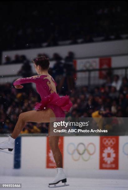 Sarajevo, Bosnia-Herzegovina Katarina Witt in the Ladies' figure skating competition at the 1984 Winter Olympics / XIV Olympic Winter Games,...