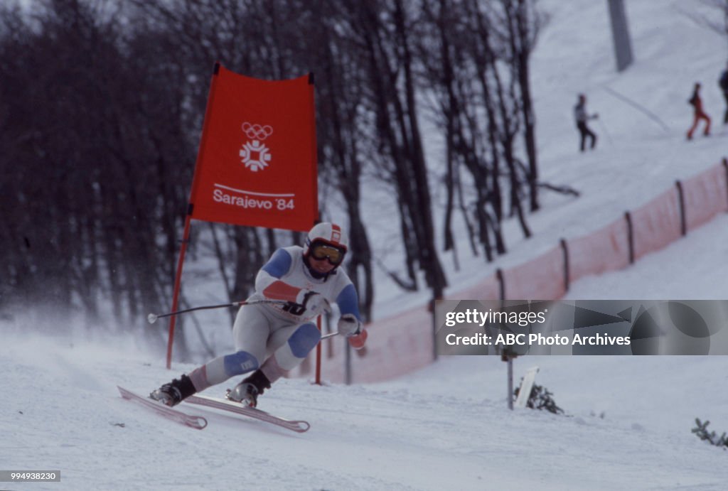 Skier Competing In The 1984 Winter Olympics