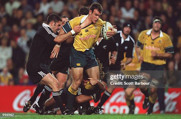 Nathan Grey of the Wallabies in action during the rugby union match between the Australian Wallabies and the New Zealand Maori at the Sydney Football...