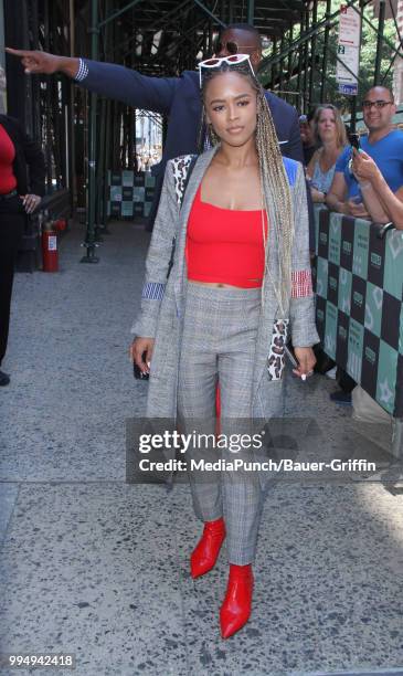 Serayah McNeill is seen on July 09, 2018 in New York City.